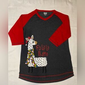 Christmas llama t shirt